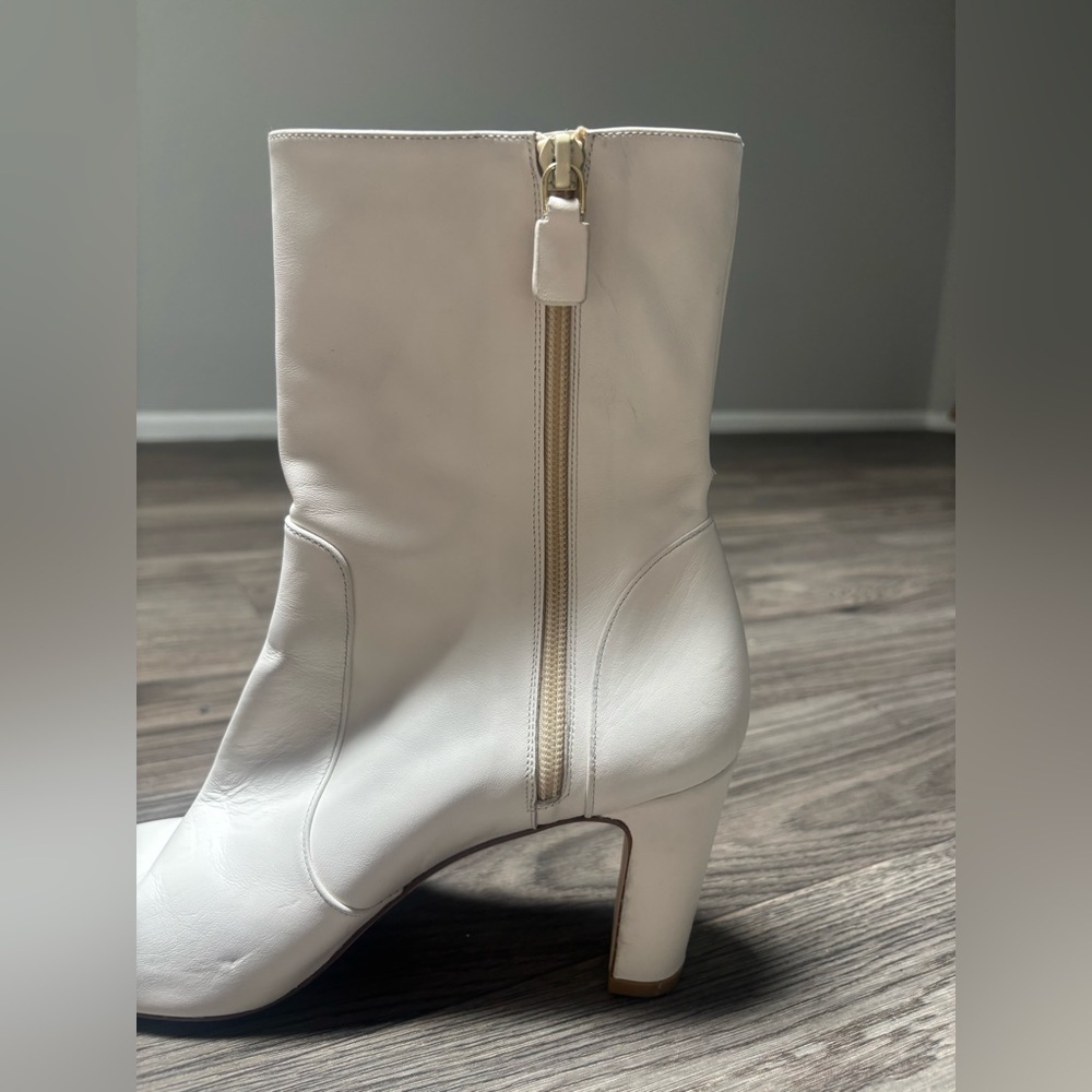 STUART WEITZMAN White Ankle Boots heels size 10 - Picture 5 of 12